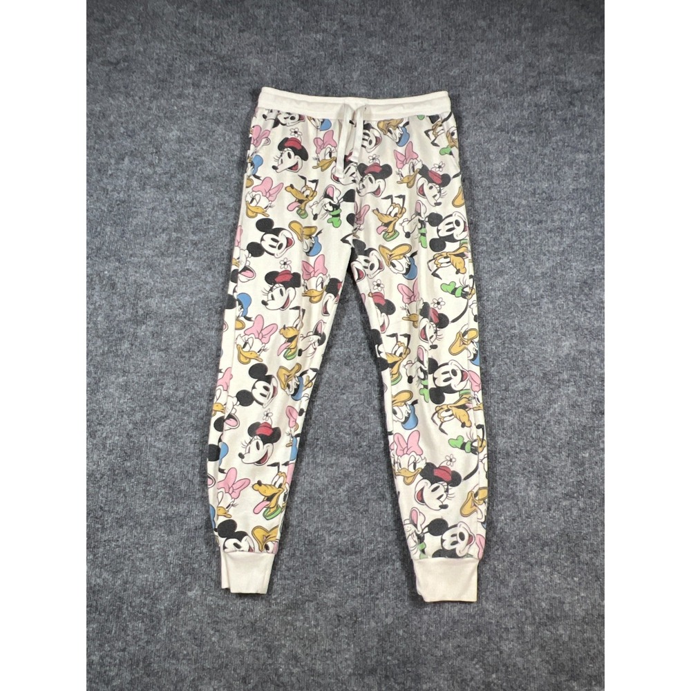 Disney Mickey And Friends Pajama Pant Juniors Medium Multicolor Drawstring Waist